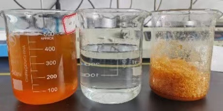 高盐废水实验室蒸发前后对比